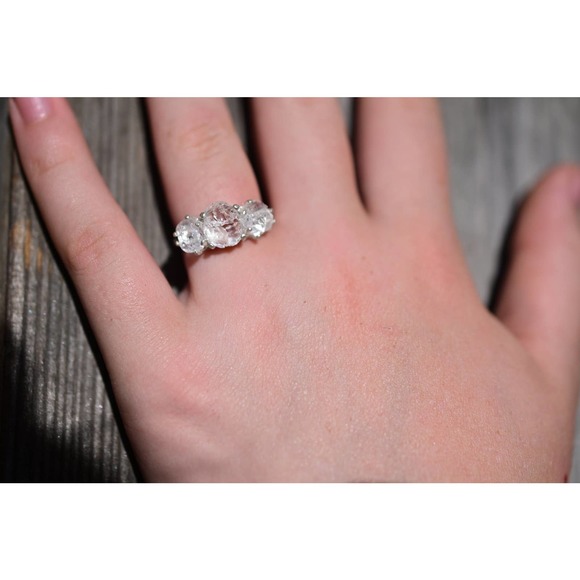 Unique Engagement Ring, Diamond Ring, raw stone ring, Anniversary Ring, - Picture 2 of 5